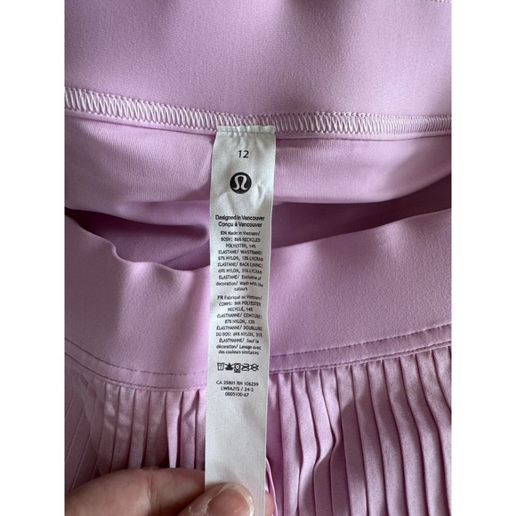 New Lululemon Varsity High-Rise Pleated Tennis Skirt Size 12 Vita Pink Skort NWT - Picture 11 of 12